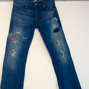 True religion patched jeans